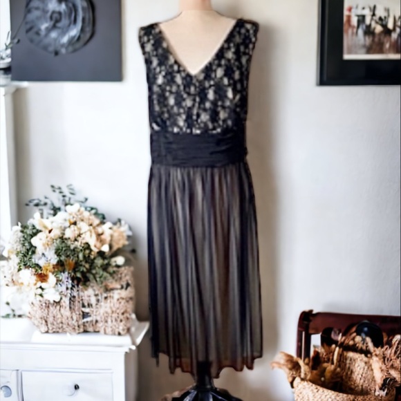 K JORDAN BLACK LACE DRESS SIZE 24W - Picture 9 of 11